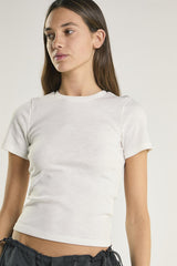 Off-White Fitted-Short-Sleeve Ribbed-Top