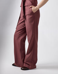 Mauve Flare Suit Trousers