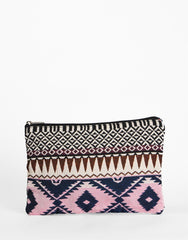 Mono Multi Woven Zip Clutch