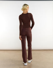 Wide Leg Trousers - Coffee
