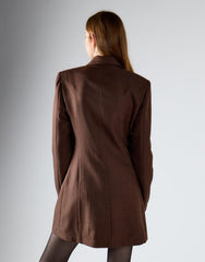 Smoke Brown Hourglass Blazer Dress
