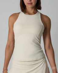 Agon Cream Cross-Back Top