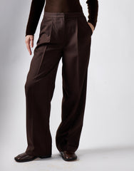 Deepest Brown Tailored Fit Trousers