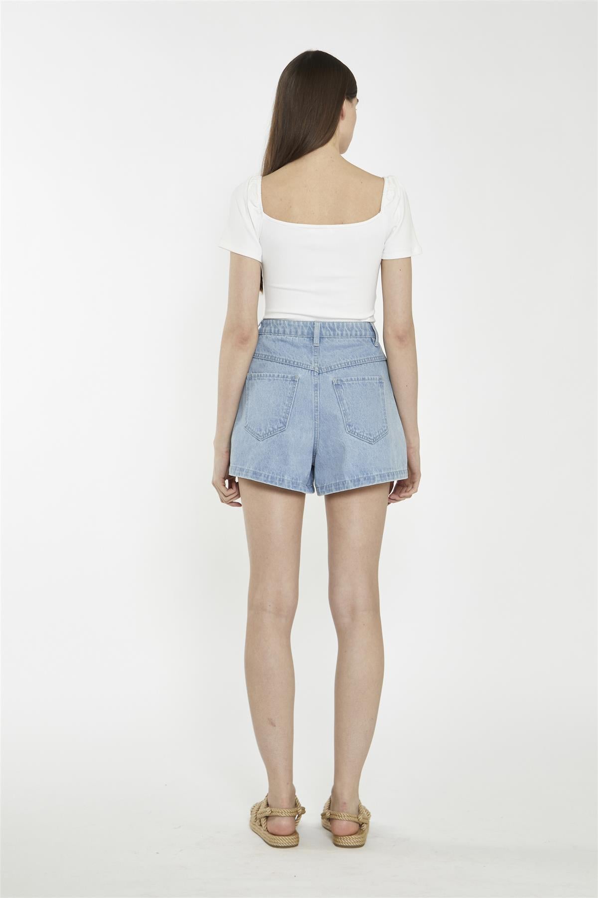 Sweetheart Neck Bodysuit - Off White Rib