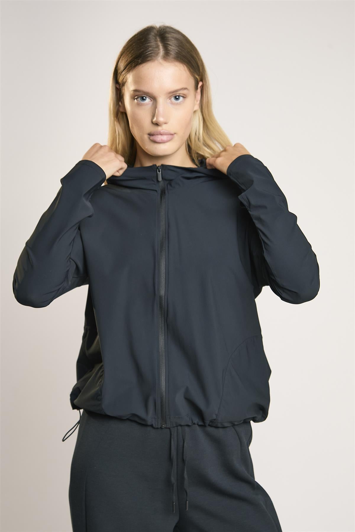 Signature Black Wind-Breaker Jacket.