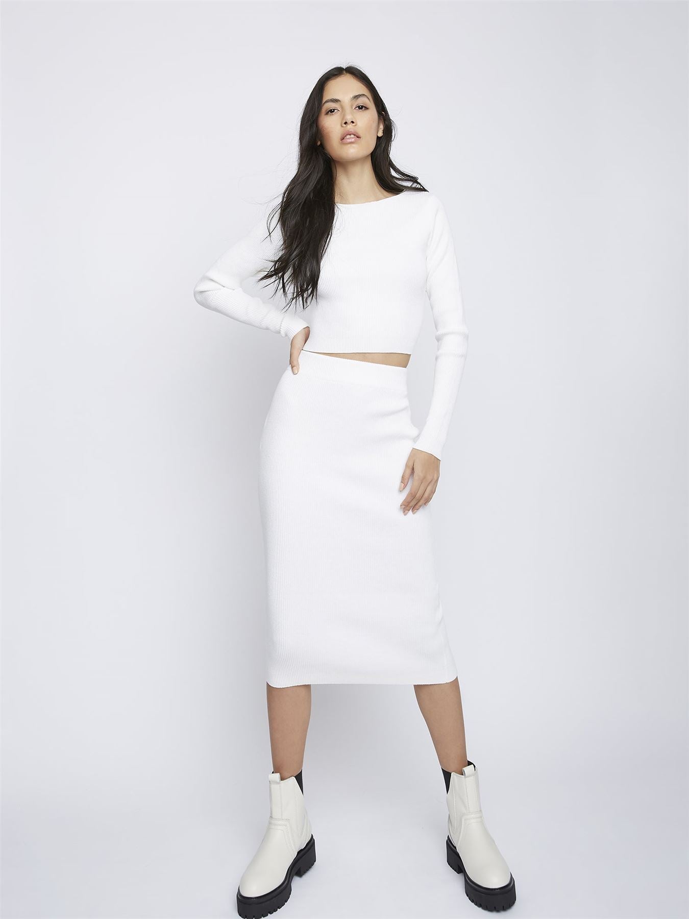 White Long Sleeve Top