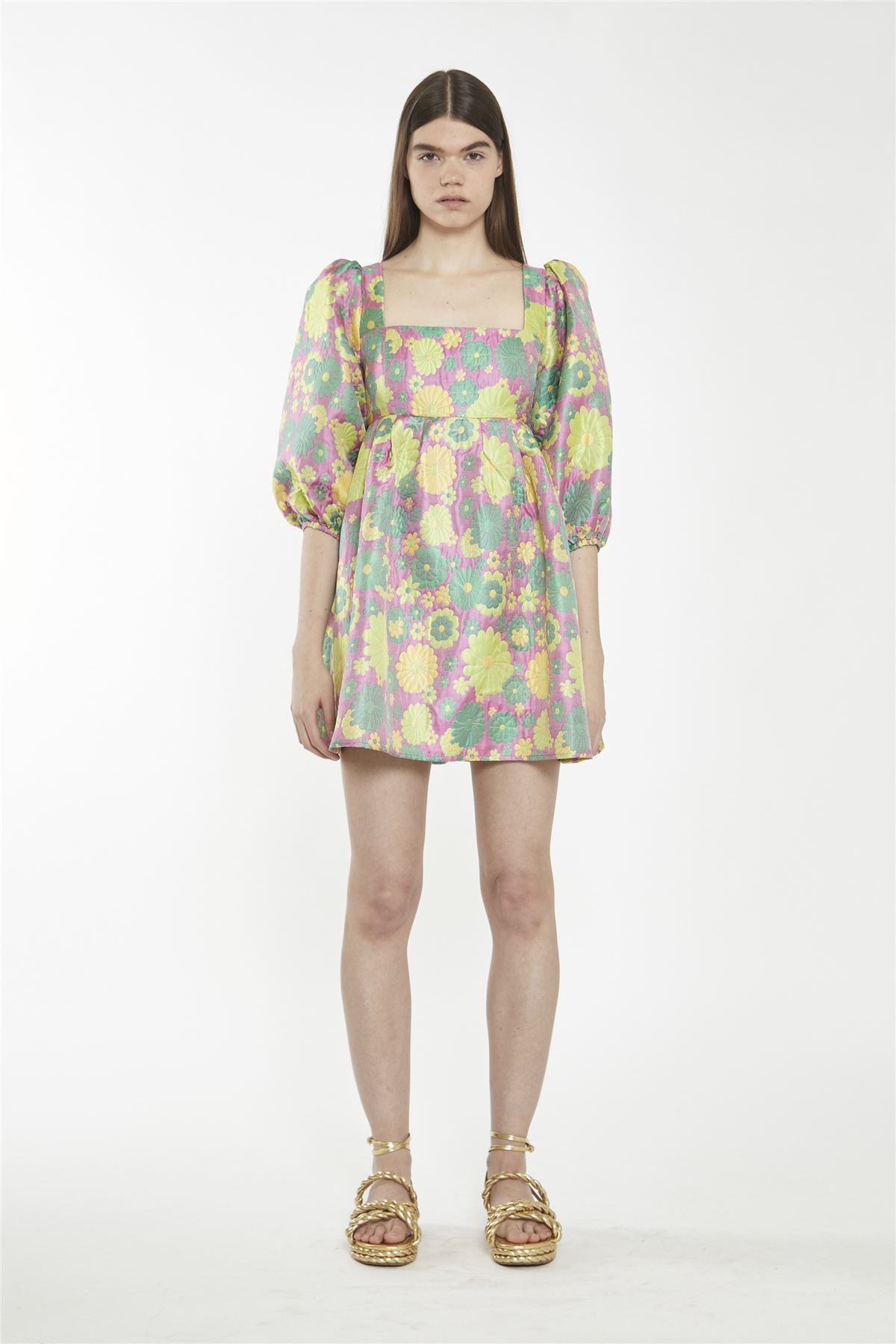 CK6940-PINK 60S FLOWER JACQUARD
