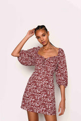 CA0051-BROWN DITSY PRINT