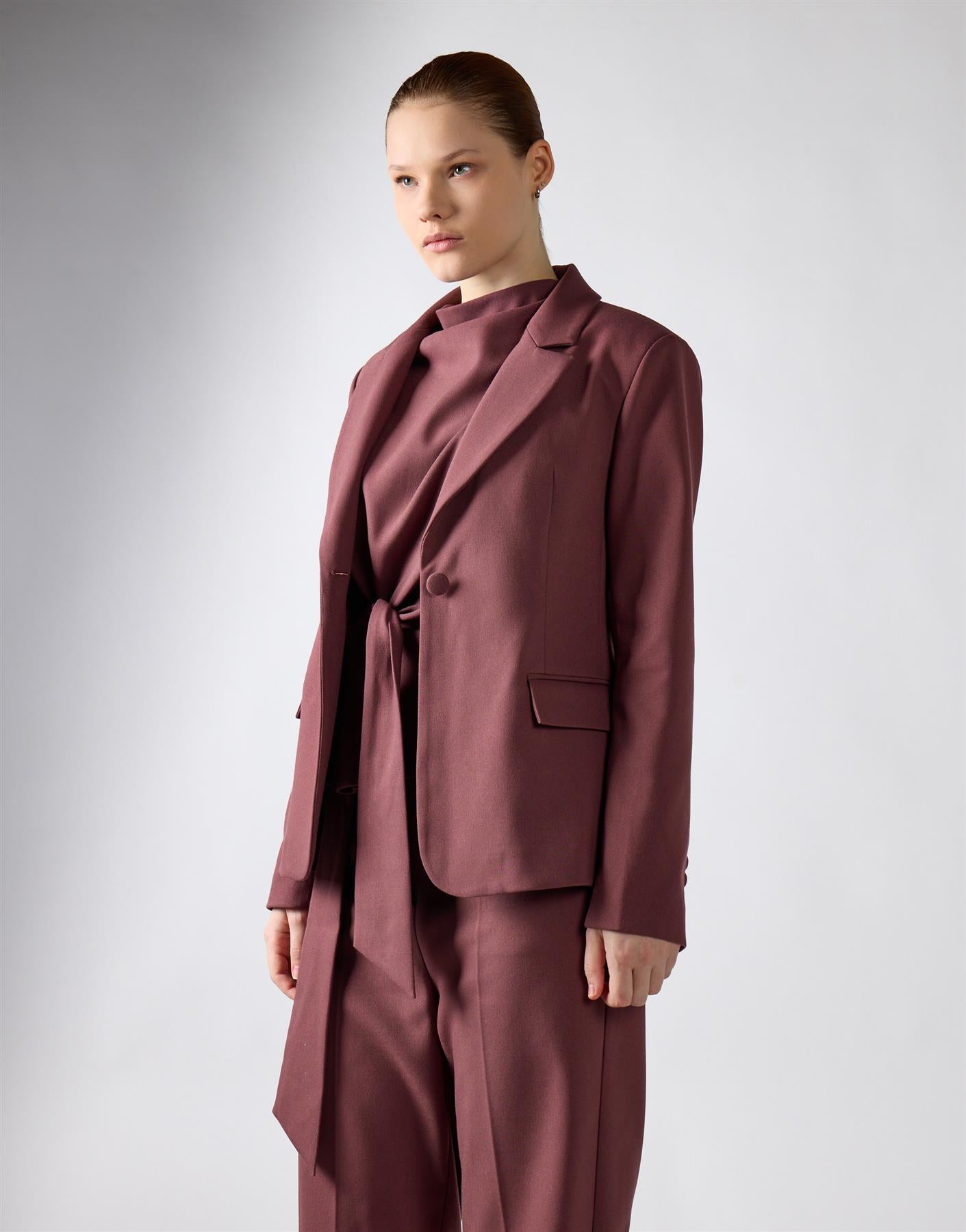 Mauve Tailored Fit Blazer