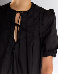 Glamorous Black Pleated Mini Dress