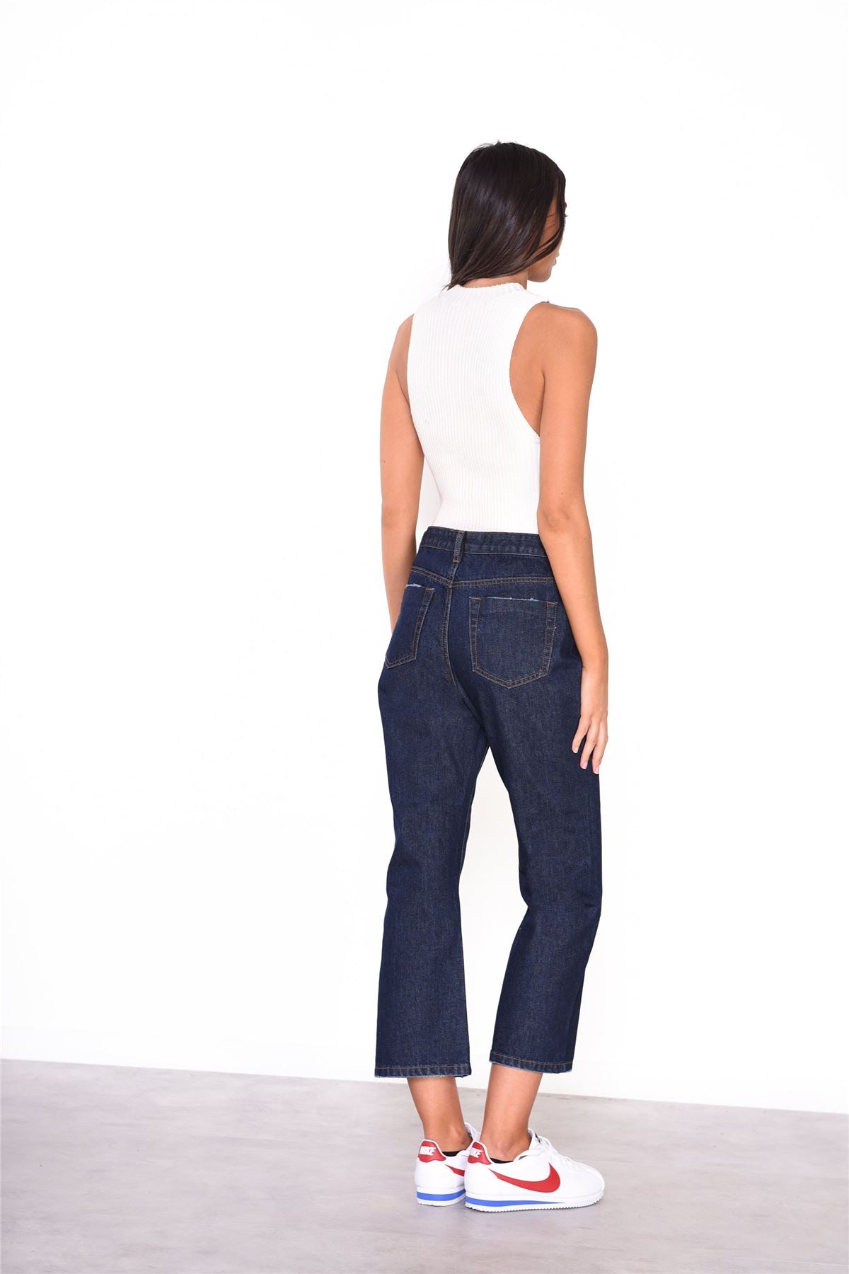 Off White Ribbed Top