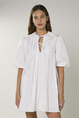 White Pleated Dress