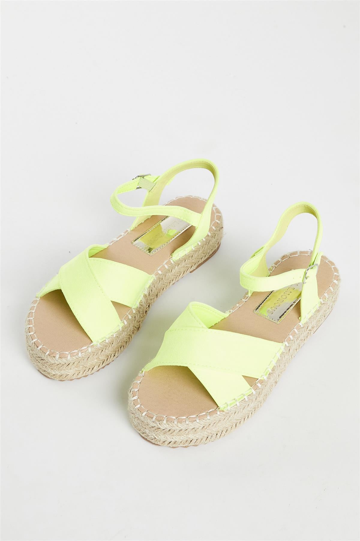 Lime Micro Espadrille Sandals