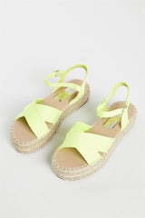 Lime Micro Espadrille Sandals