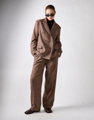 Brown Marl Oversized Blazer