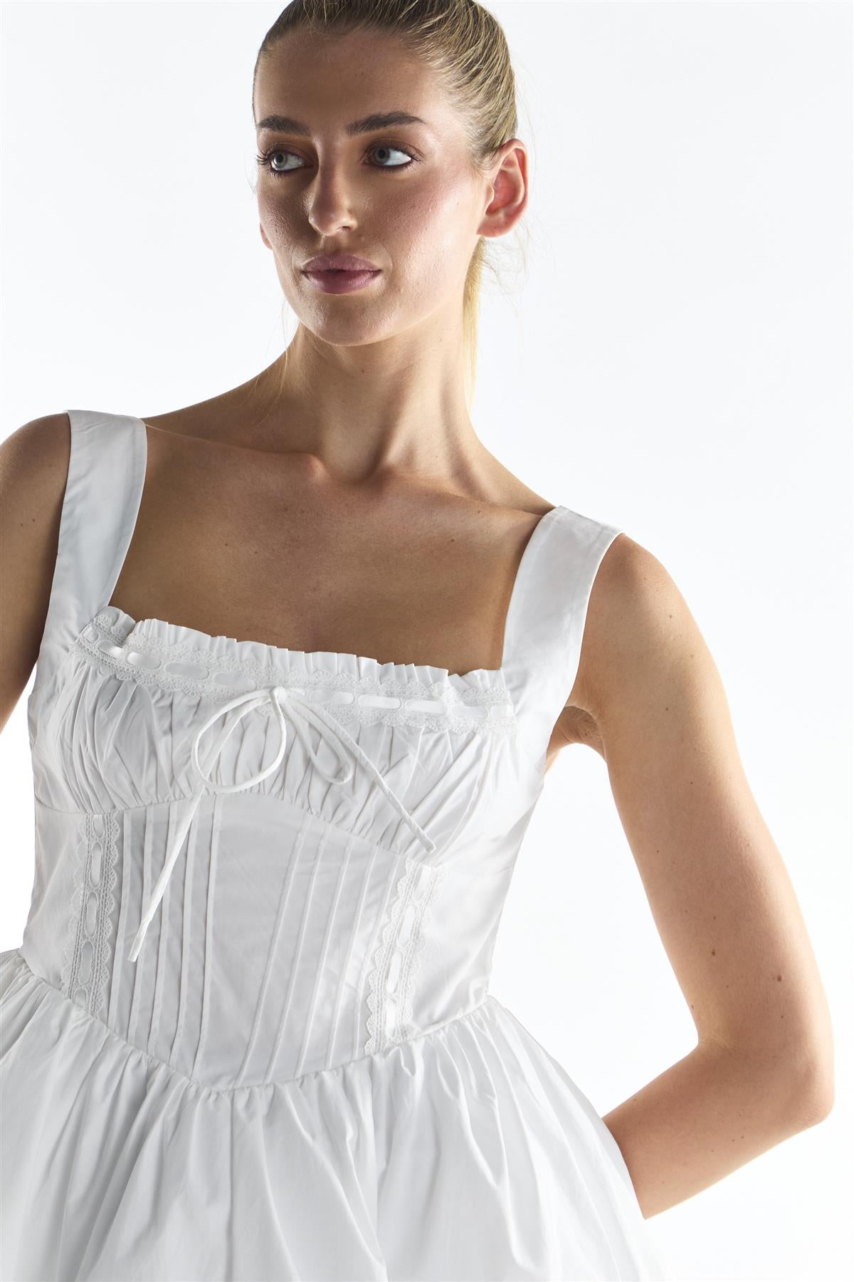 White Corset Mini Dress