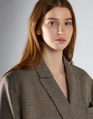 Stone Check Double Breasted Blazer