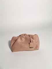 Beige Faux Leather Clutch-Bag