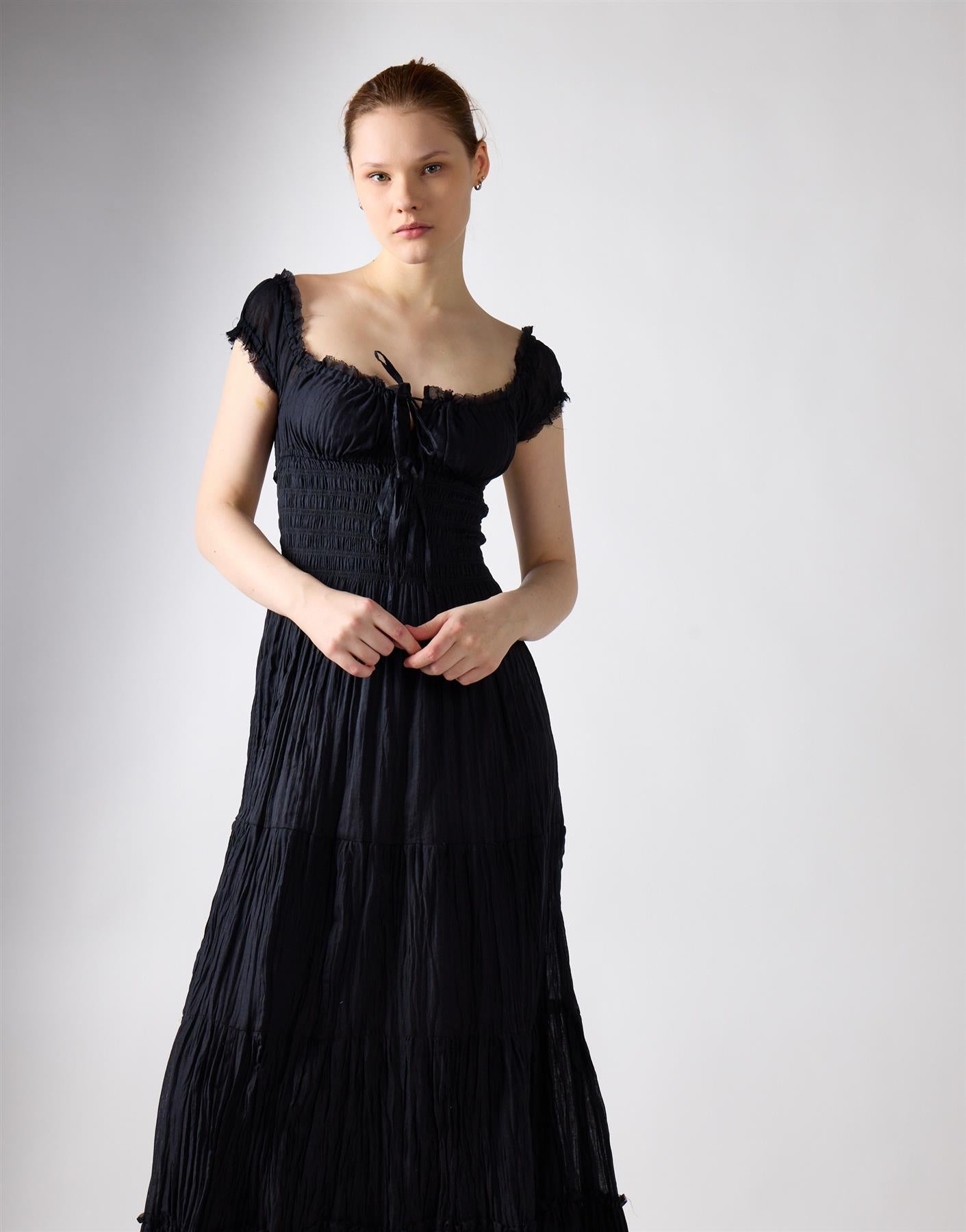 Black Tiered Maxi Dress Maxi Dress