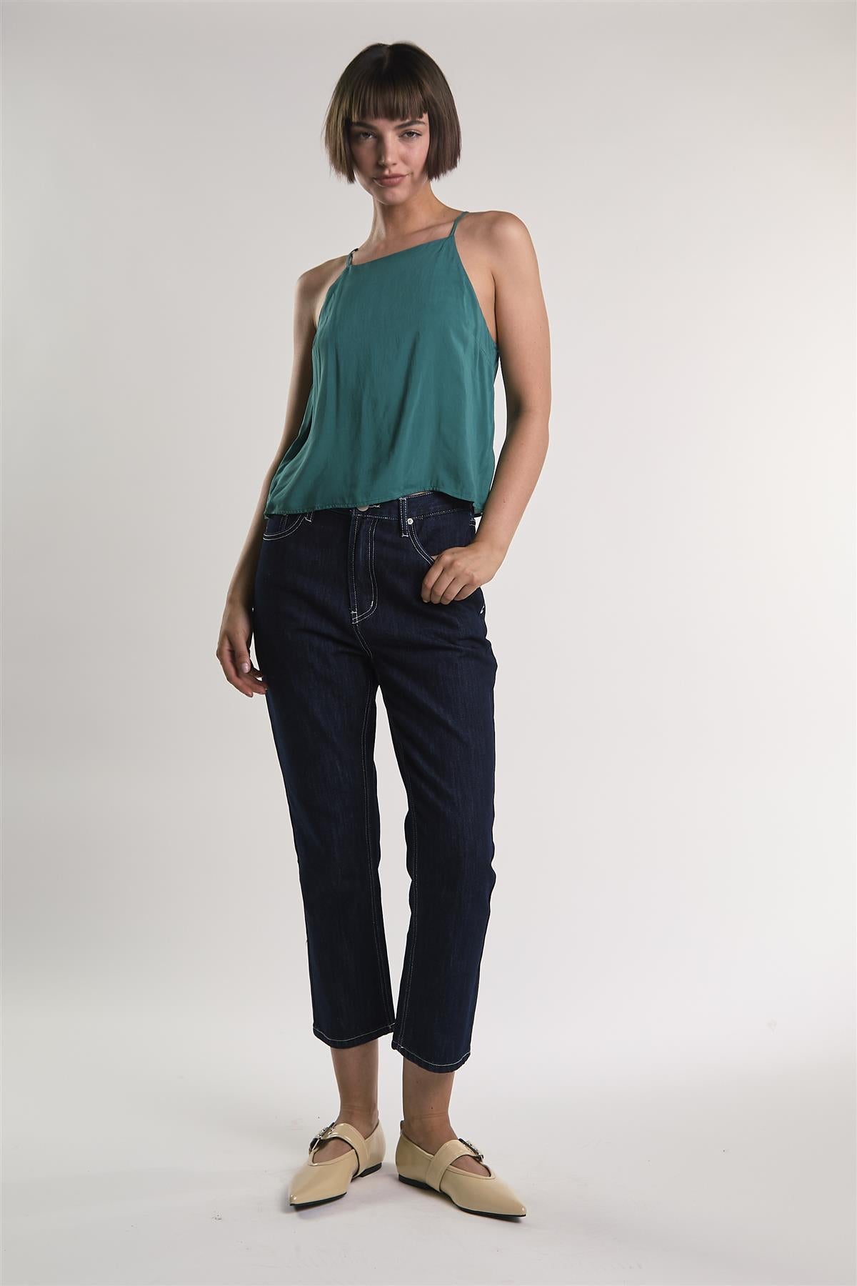 Teal Sleeveless-Top