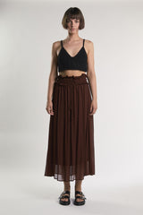 Black Sleeveless-V-Neck-Crochet Crop-Top