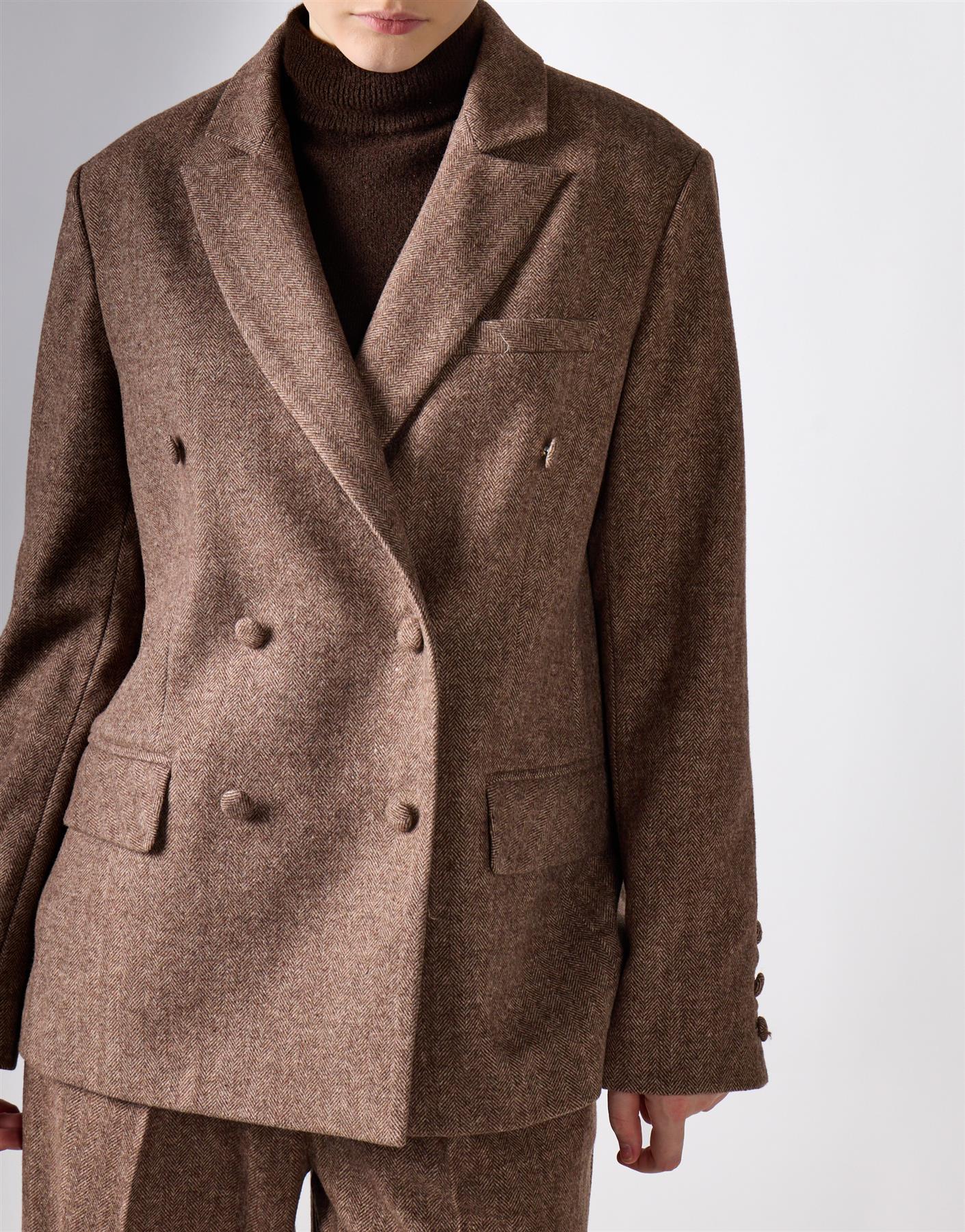 Brown Marl Oversized Blazer