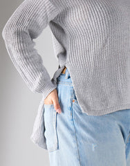 Glamorous Curve Grey Marl Knitwear Jumper