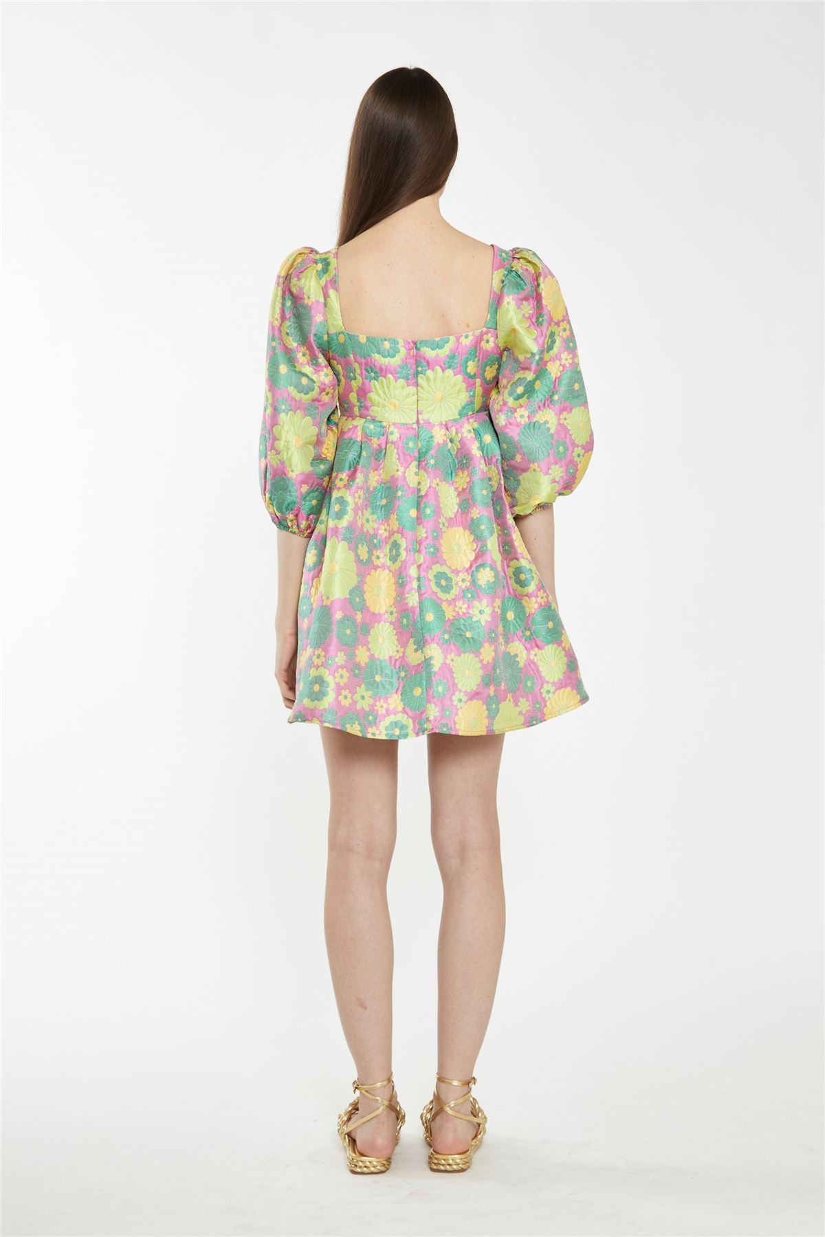 CK6940-PINK 60S FLOWER JACQUARD