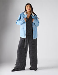 Curve Light Wash Denim Jacket
