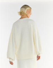 Cream Crew Neck Long Sleeve Cosy Jumper