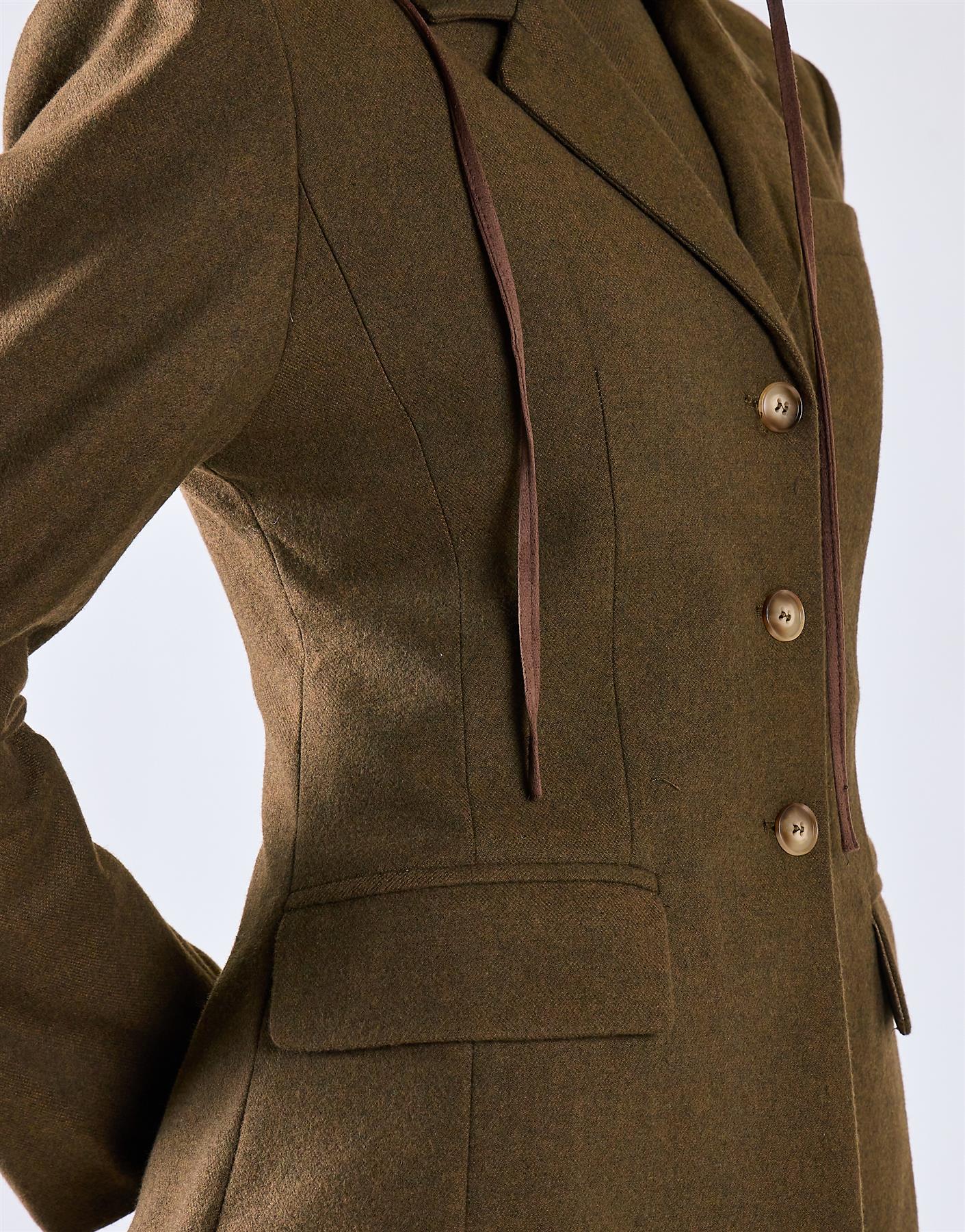 Deep Khaki Hourglass Blazer Jacket