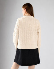 Cream Collared Cardigan