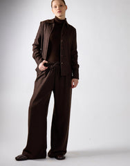 Dark Brown Drawstring Trousers