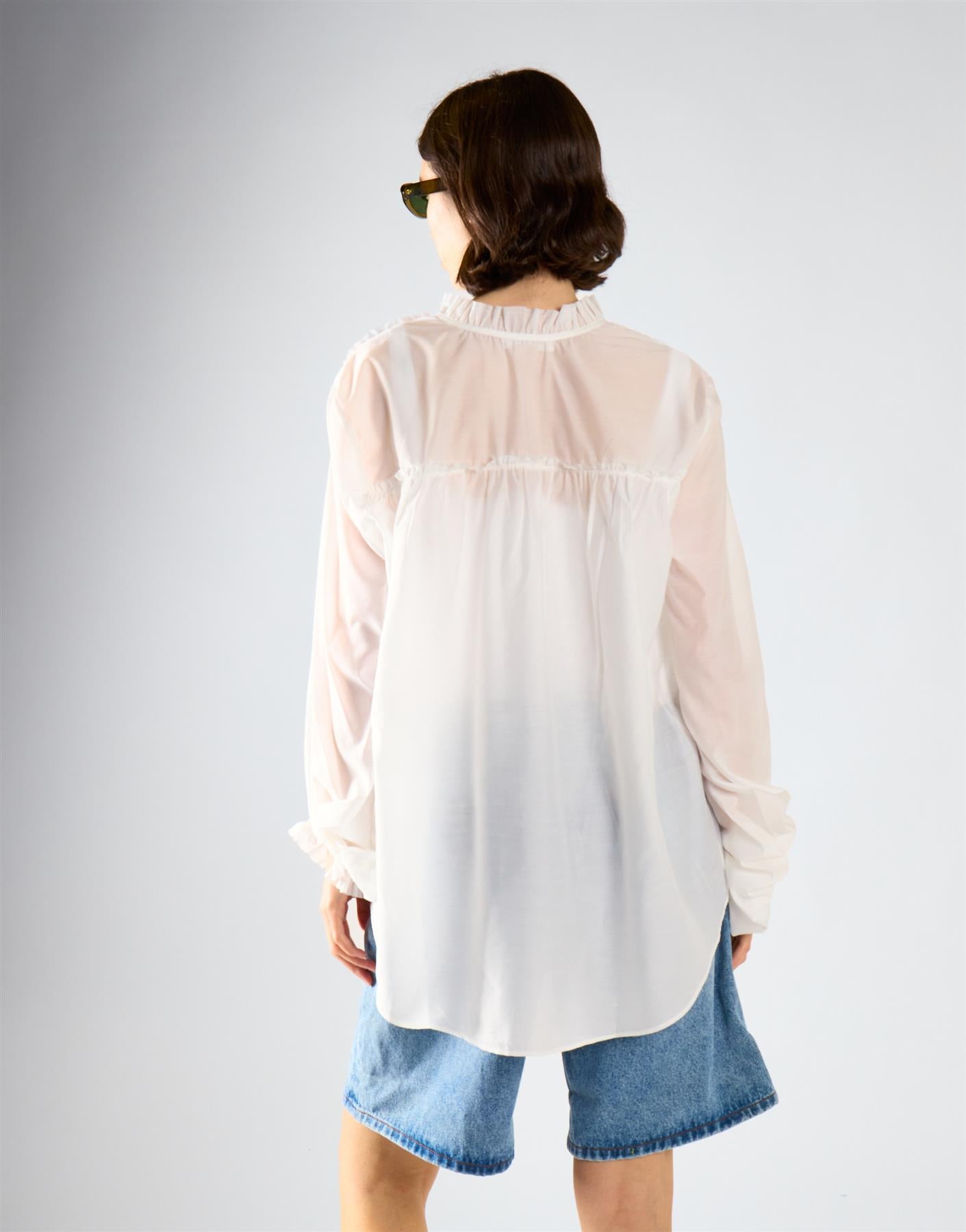 White Tie Chiffon Blouse
