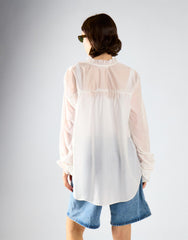 White Tie Chiffon Blouse