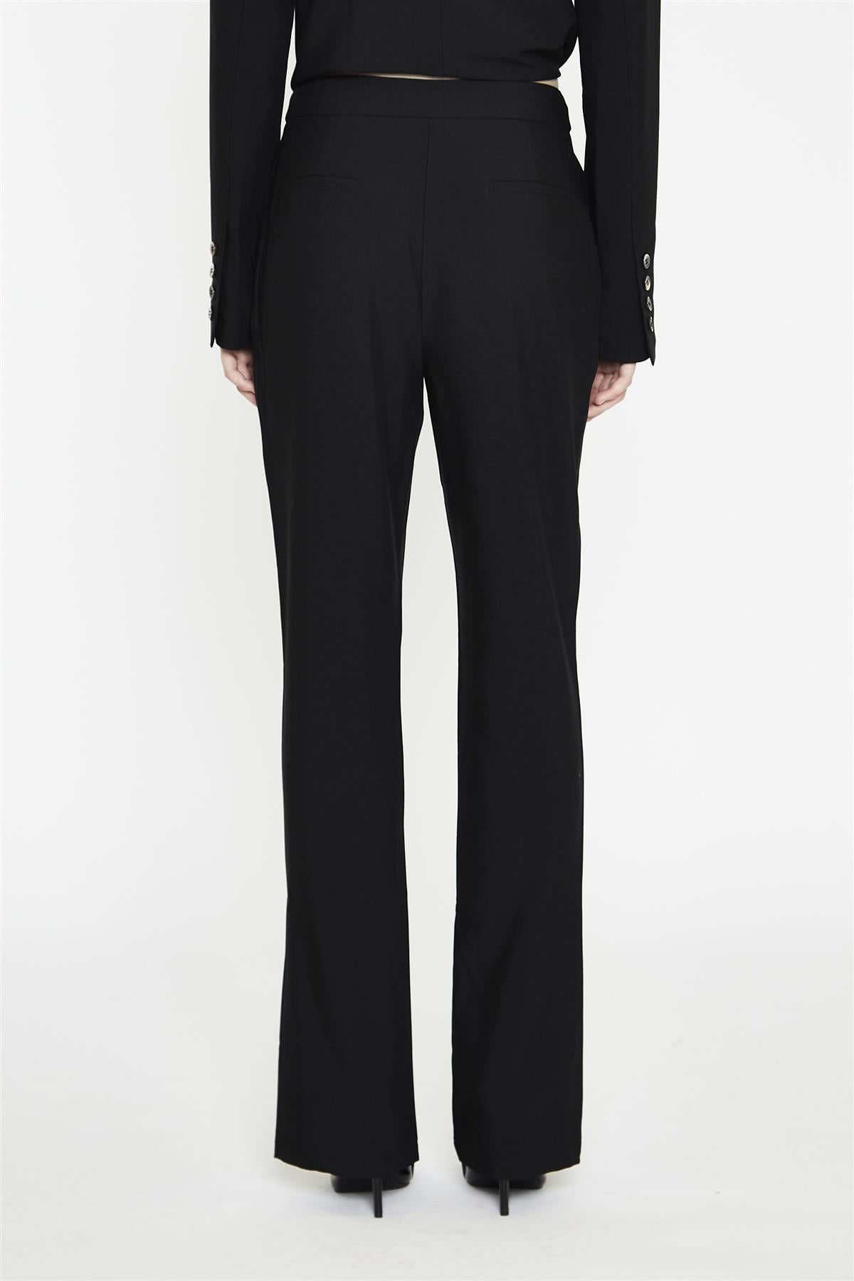 Black Straight Leg Trousers