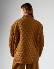 Tan Padded Shacket Jacket