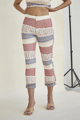 Desert-Landscape High-Waisted Crop-Leggings