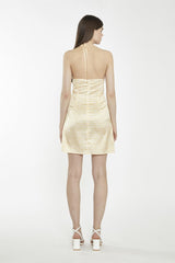 Amber-Ditsy-Folk Tie-Back Mini-Dresses