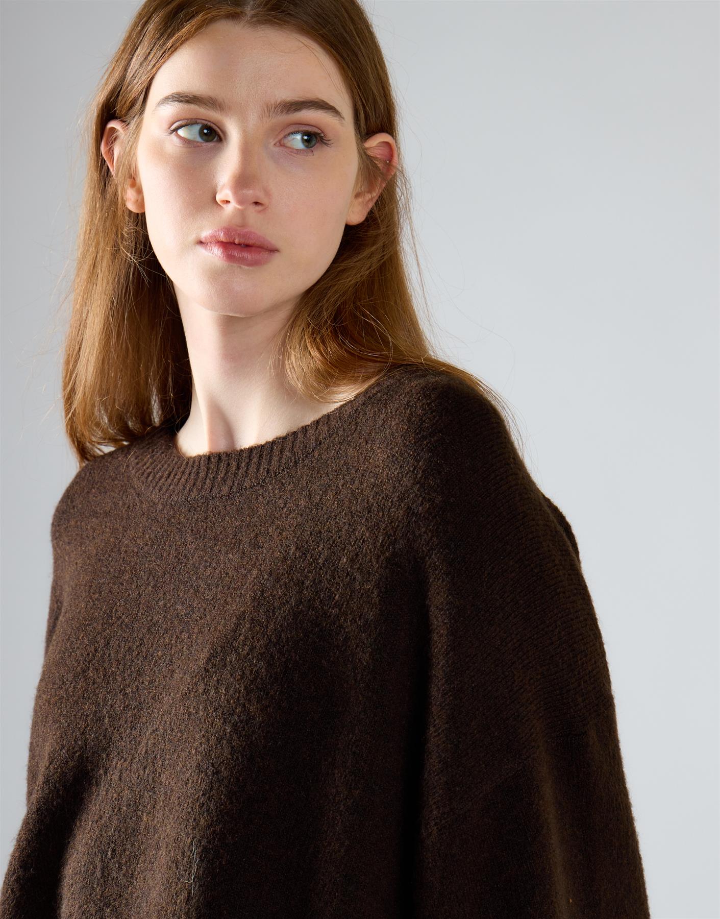 Khaki Brown Knitted Tee