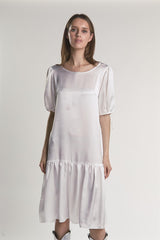 Off-White Drop-Waist Midi-Dress