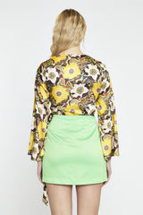 Bright Green Pencil Mini-Skirt