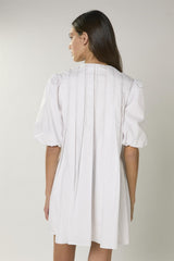 White Pleated Dress