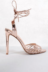 Rose Gold Strappy-Heel