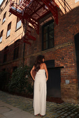 Natural-Ecru Bandeau Sleeveless-Top