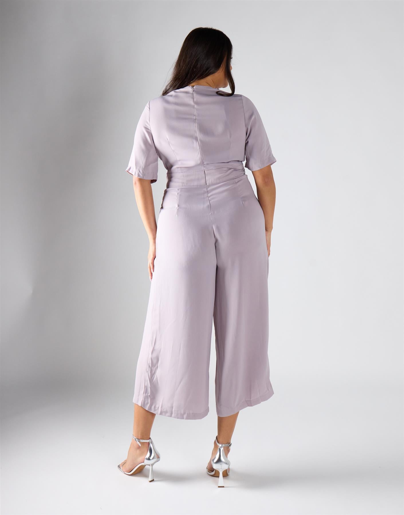 Glamorous Curve Women's Grey Culotte-Jumpsuit