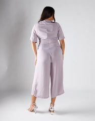 Glamorous Curve Women's Grey Culotte-Jumpsuit