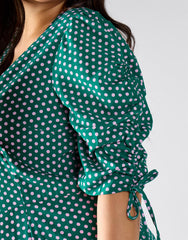 Glamorous Curve Green Lilac Spot Jumpsuit