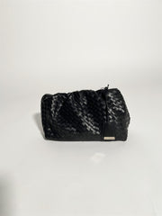 Black Faux-Leather Clutch-Bag