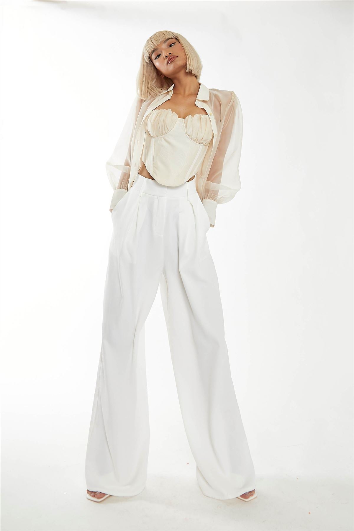 GS0403A-NUDE ORGANZA